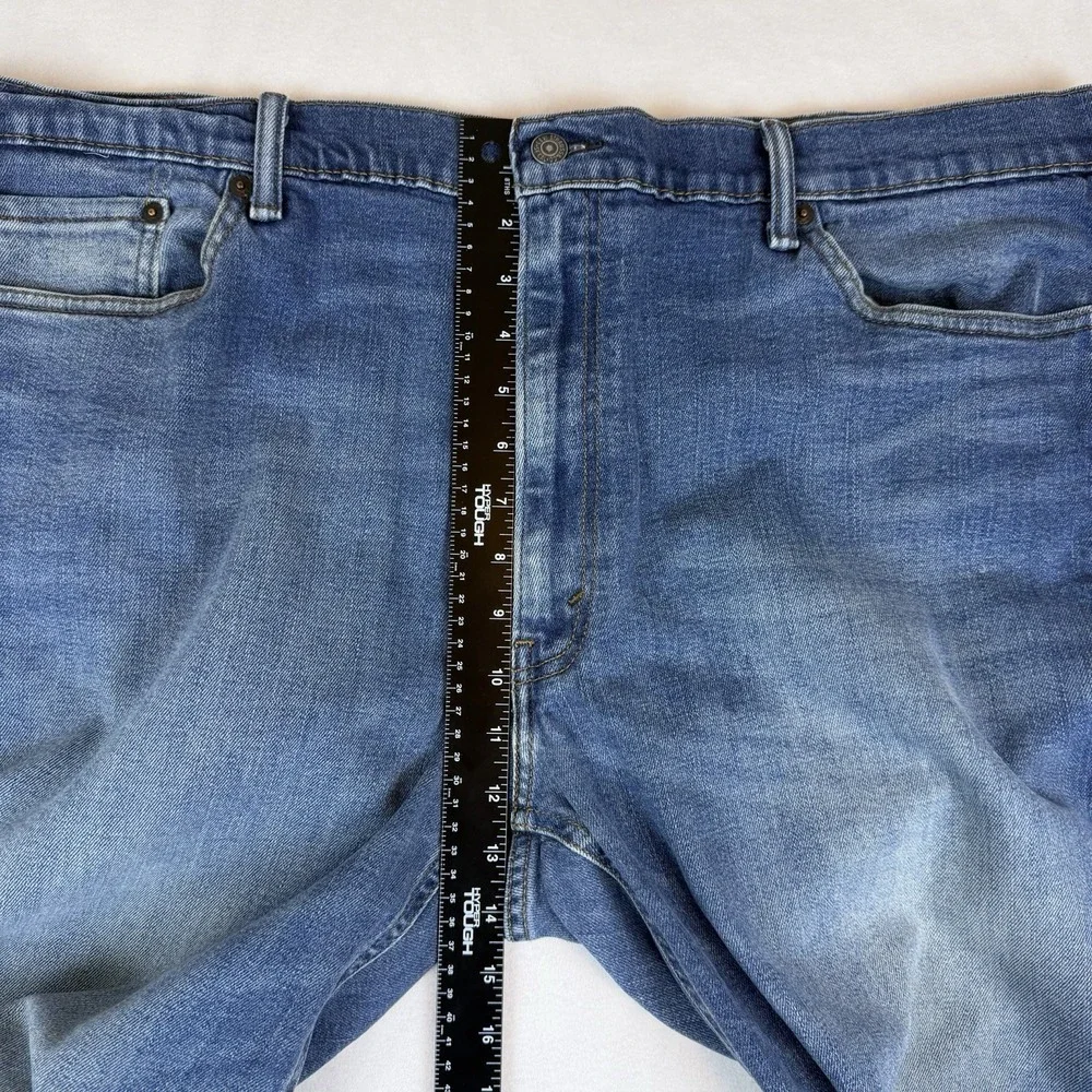 Levis 541 Jeans Mens 42x34 Athletic Stretch Taper Medium Wash Faded Denim